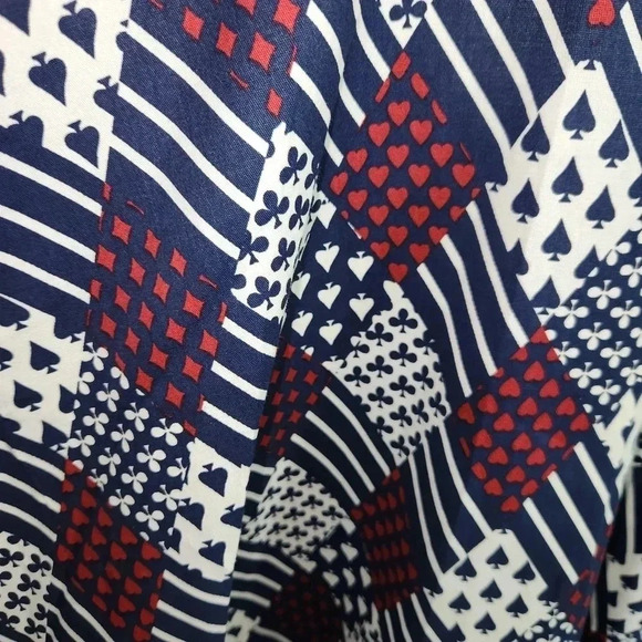 Sucrefas Dress Deck Of Cards Pin-up Red White Blue Poker Party XXL 12 - Picture 5 of 12